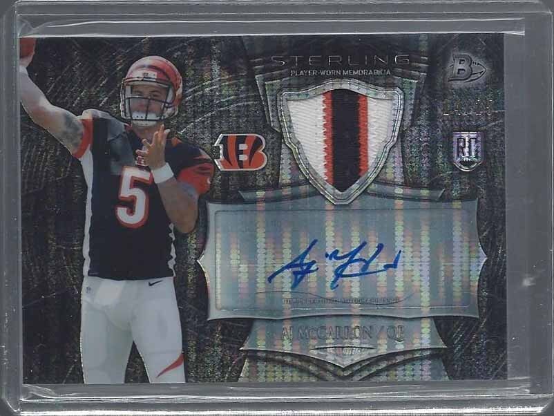 A.J. MCCARRON 2014 BOWMAN STERLING PULSAR REFRACTOR RPA 3 CLR PATCH AUTO RC /25