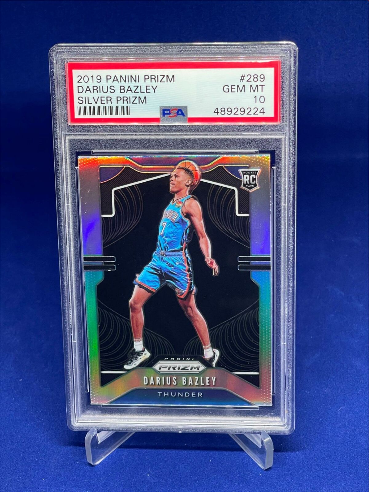 DARIUS BAZLEY 2019-20 PANINI PRIZM SILVER PRIZM ROOKIE RC #289 PSA 10
