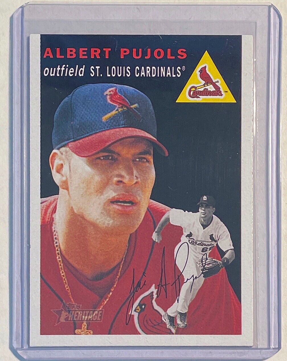 ALBERT PUJOLS 2003 TOPPS HERITAGE NIGHT BLACK #7