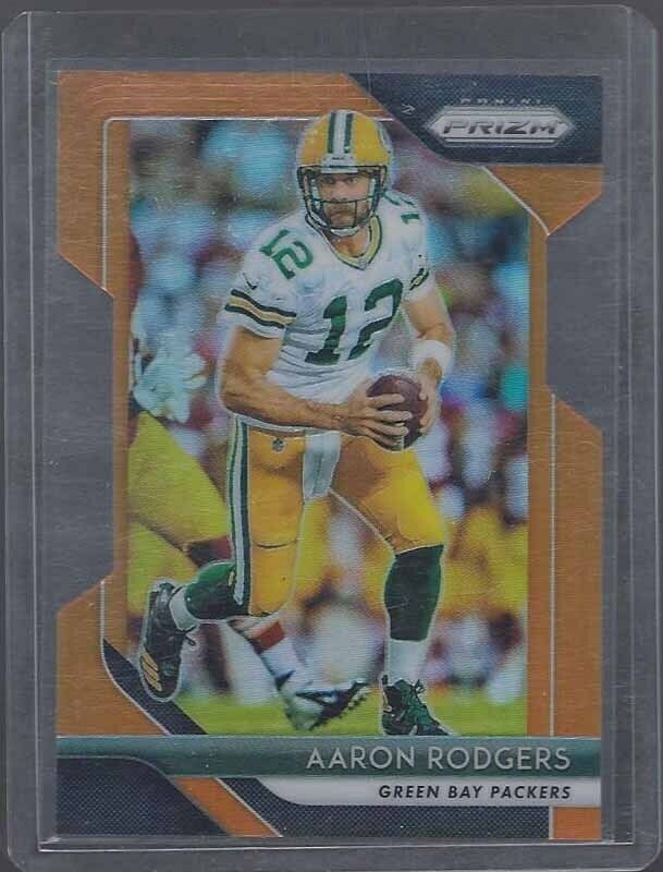 AARON RODGERS 2018 PANINI PRIZM ORANGE DIE CUT PRIZMS #D 41/249