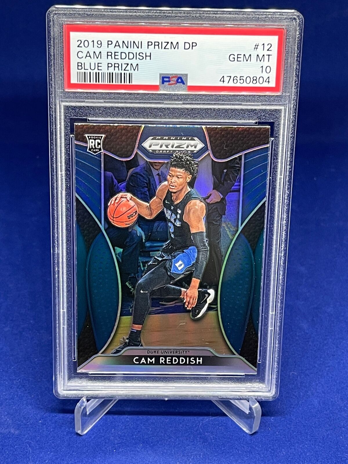 CAM REDDISH 2019-20 PANINI PRIZM DRAFT PICKS BLUE PRIZMS RC #12 PSA 10 GEM MINT