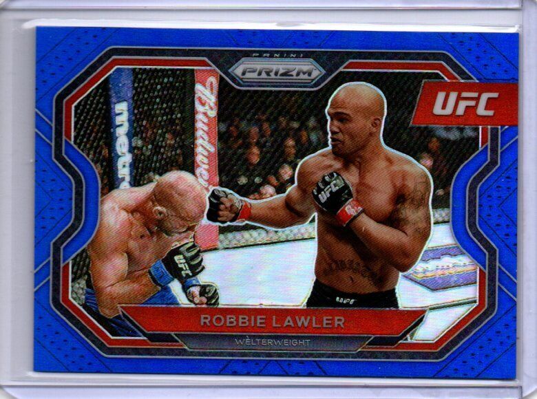 ROBBIE LAWLER 2021 PANINI PRIZM UFC BLUE PRIZM #D 70/199
