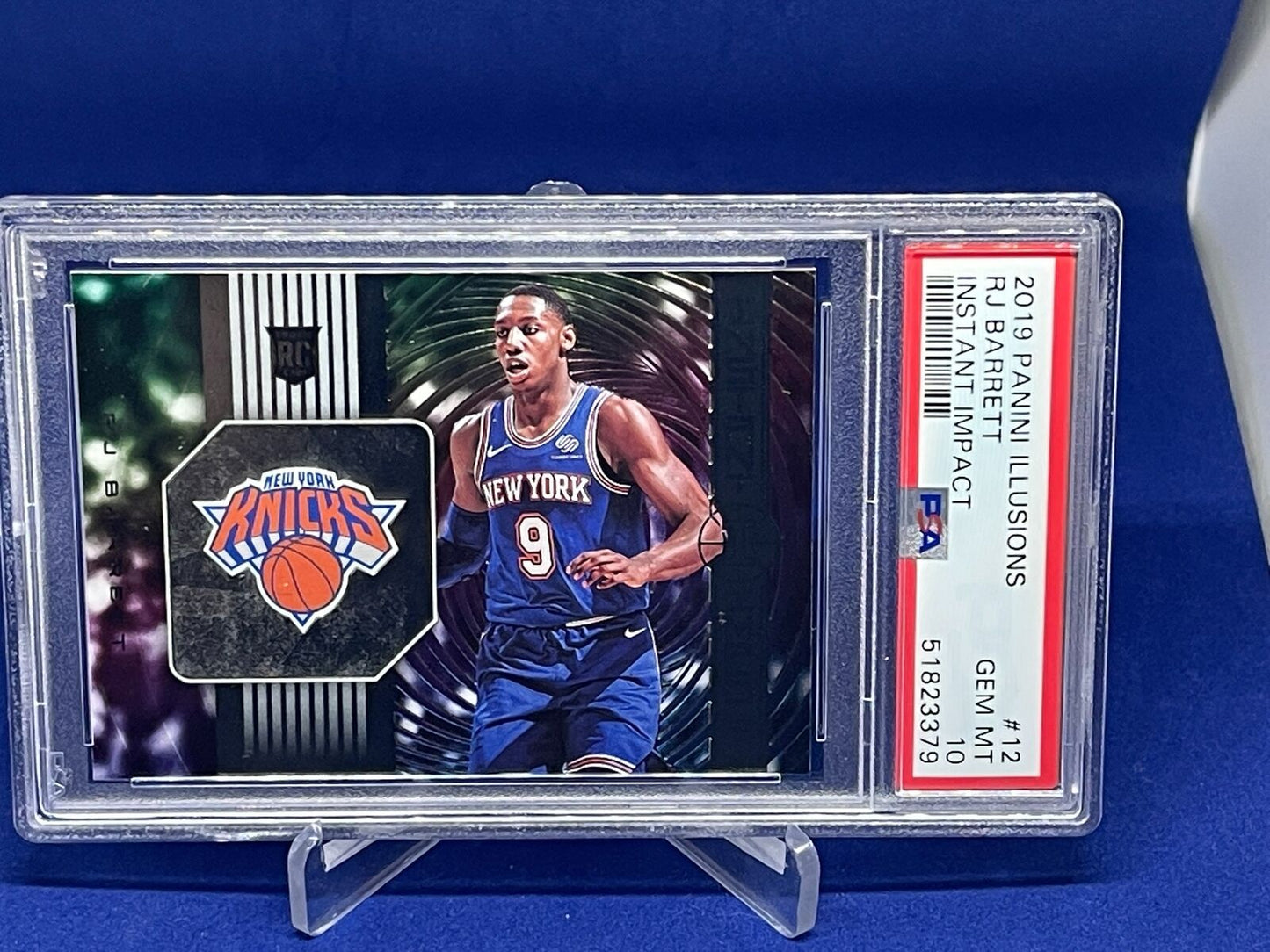 RJ BARRETT 2019-20 PANINI ILLUSIONS INSTANT IMPACT ROOKIE RC #12 PSA 10
