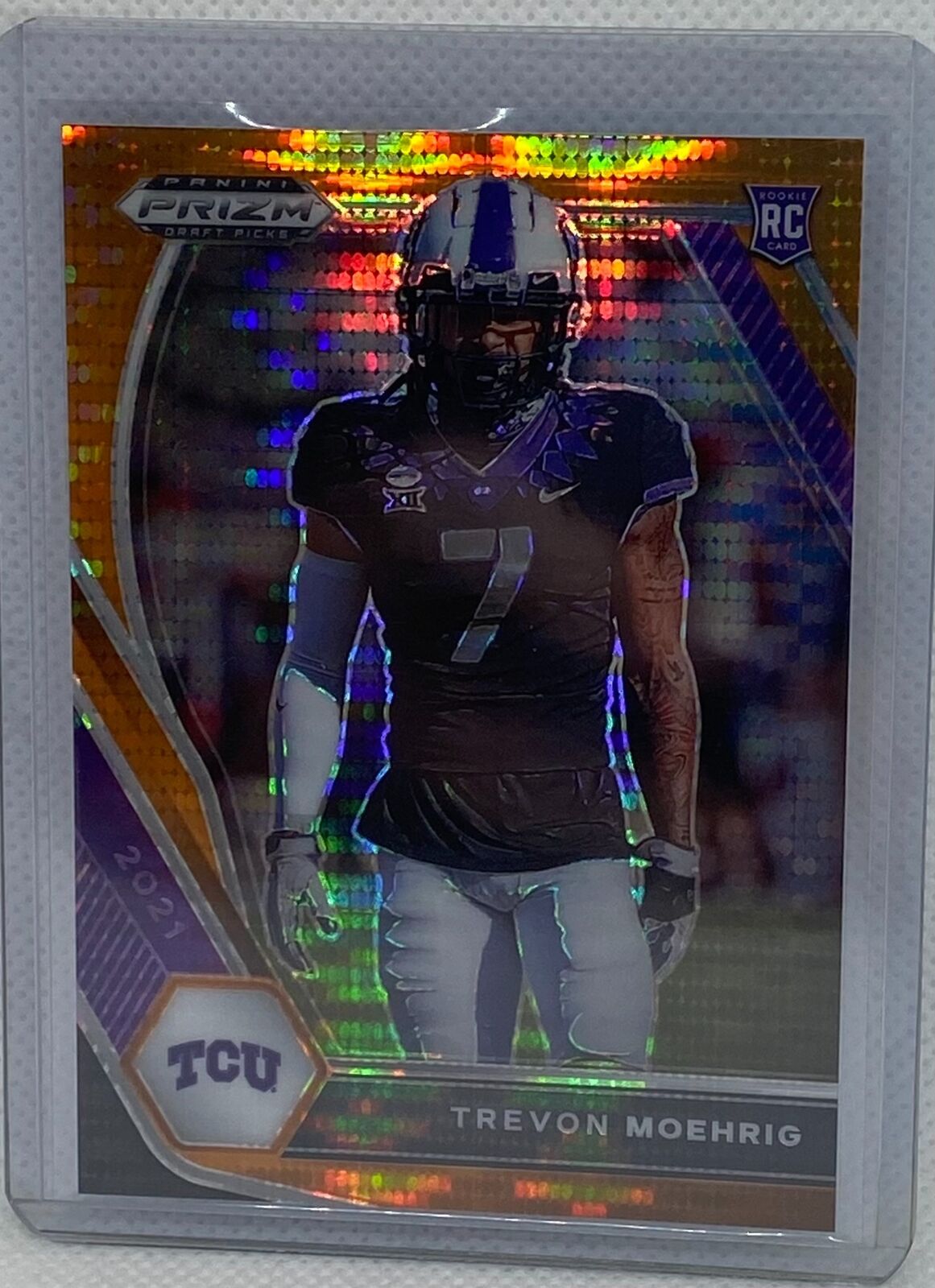 TREVOR MOEHRIG 2021 PANINI PRIZM DRAFT PICKS ORANGE PULSAR PRIZM RC #D 44/49