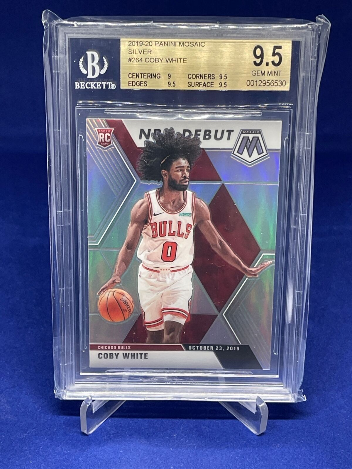 COBY WHITE 2019-20 PANINI MOSAIC DEBUT SILVER PRIZM ROOKIE RC #264 BGS 9.5