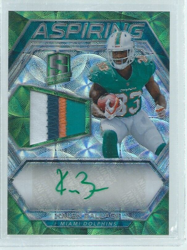 KALEN BALLAGE 2018 SPECTRA ASPIRING 4 COLOR PATCH AUTO GREEN PRIZM RC #D 24/50