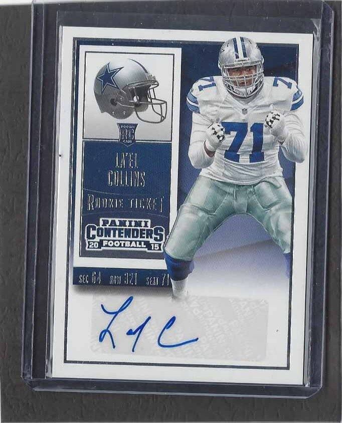 LA'EL COLLINS 2015 PANINI CONTENDERS COWBOYS TRUE ROOKIE TICKET AUTO RC #270