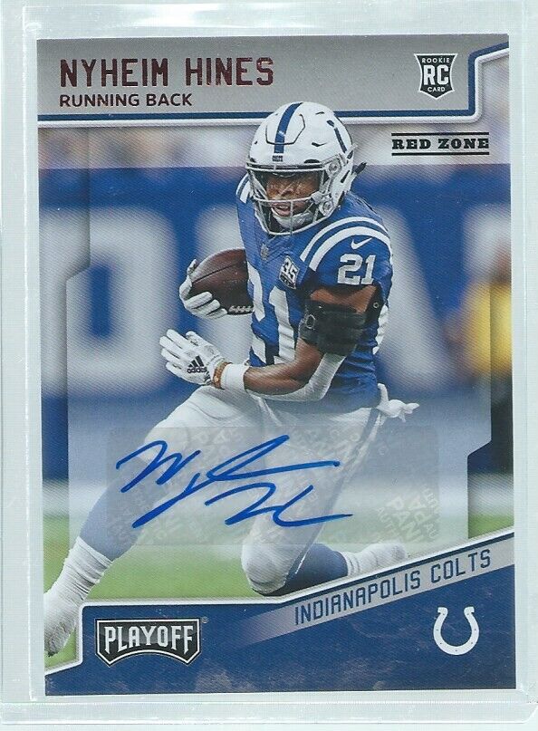 NYHEIM HINES 2018 PANINI PLAYOFF RED ZONE AUTO RC #229