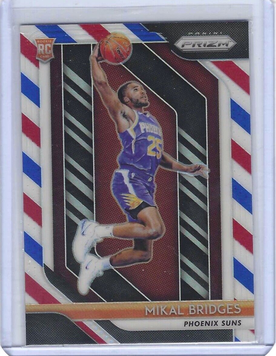 MIKAL BRIDGES 2018-19 PANINI PRIZM RED WHITE AND BLUE ROOKIE RC #289
