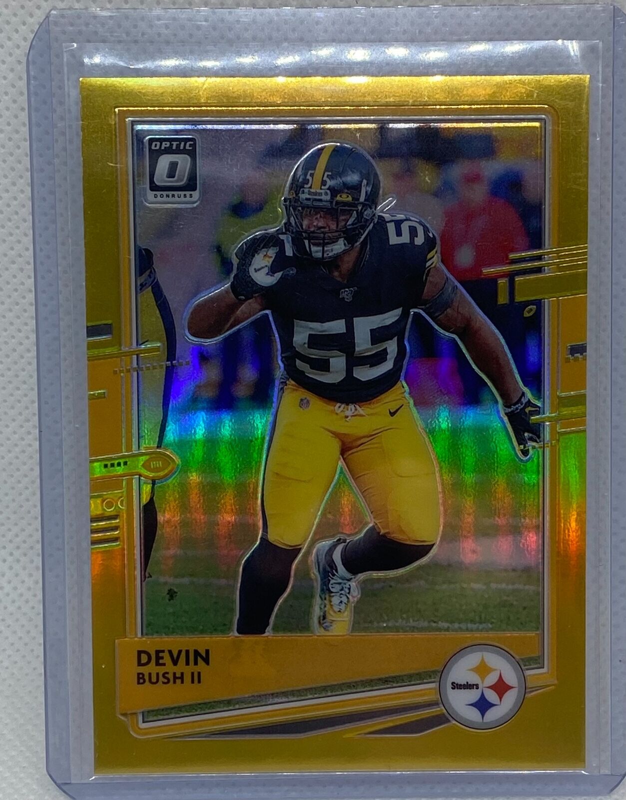 DEVIN BUSH II PANINI DONRUSS OPTIC GOLD HOLO PRIZM #D 03/10