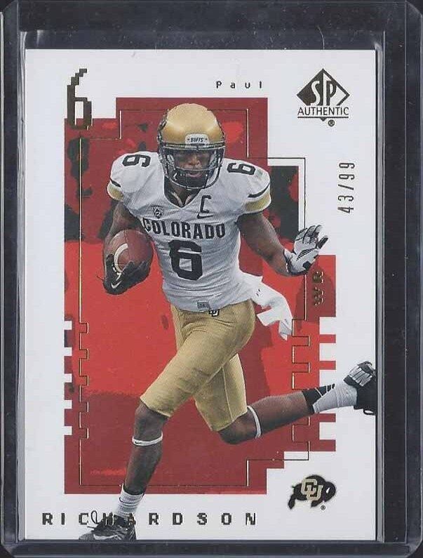 PAUL RICHARDSON 2014 SP AUTHENTIC FUTURE WATCH GOLD ROOKIE RC #D 43/99