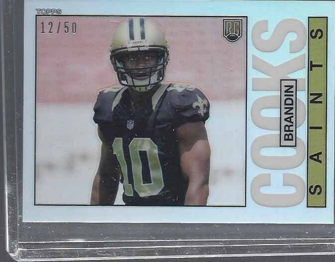 1/1 BRANDIN COOKS 2014 TOPPS CHROME MINI 1986 REFRACTOR RC #D 12/50 JERSEY #12!!