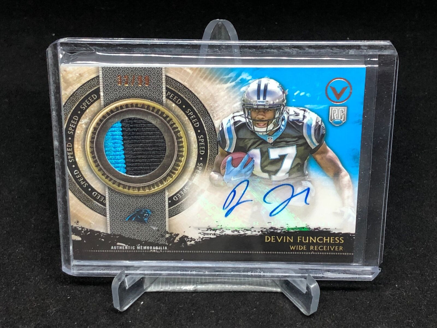 DEVIN FUNCHESS 2015 TOPPS VALOR SPEED RPA 2 CLR PATCH AUTO RC #D 32/99