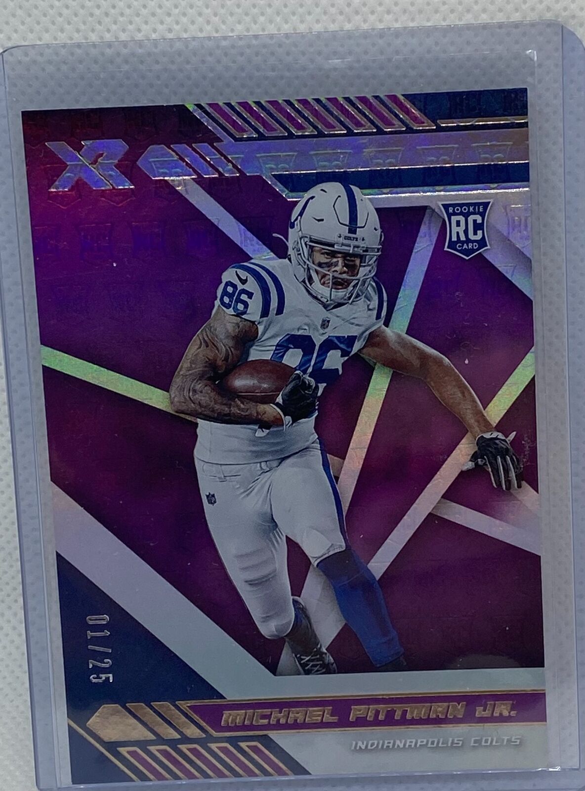 MICHAEL PITTMAN JR. 2020 PANINI XR PURPLE RC #D 01/25