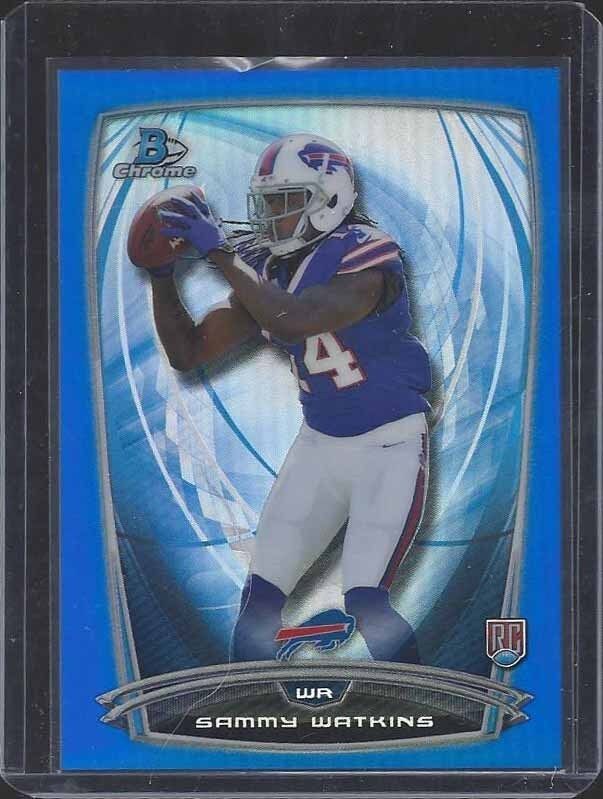 SAMMY WATKINS 2014 BOWMAN CHROME ROOKIE BLUE REFRACTOR RC #D 18/199
