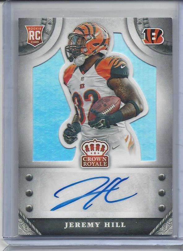 JEREMY HILL 2014 CROWN ROYALE BENGALS ROOKIE AUTO RC #D /299