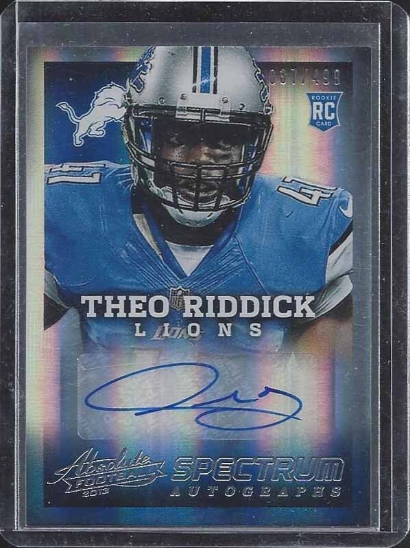 THEO RIDDICK 2013 ABSOLUTE SPECTRUM LIONS ROOKIE AUTO RC #D 37/499