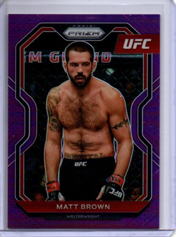 MATT BROWN 2021 PANINI PRIZM UFC PURPLE PRIZM #D 27/149