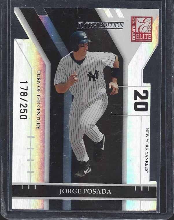 JORGE POSADA 2004 DONRUSS ELITE EXTRA EDITION TURN OF THE CENTURY DIE CUT /250