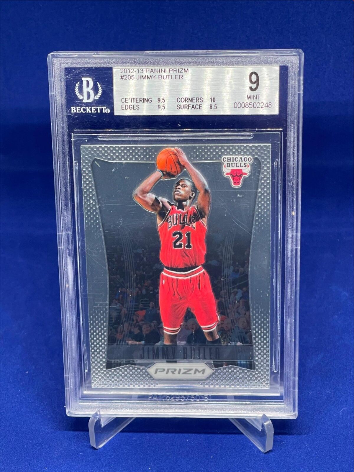 JIMMY BUTLER 2012-13 PANINI PRIZM TRUE ROOKIE RC #205 BGS 9
