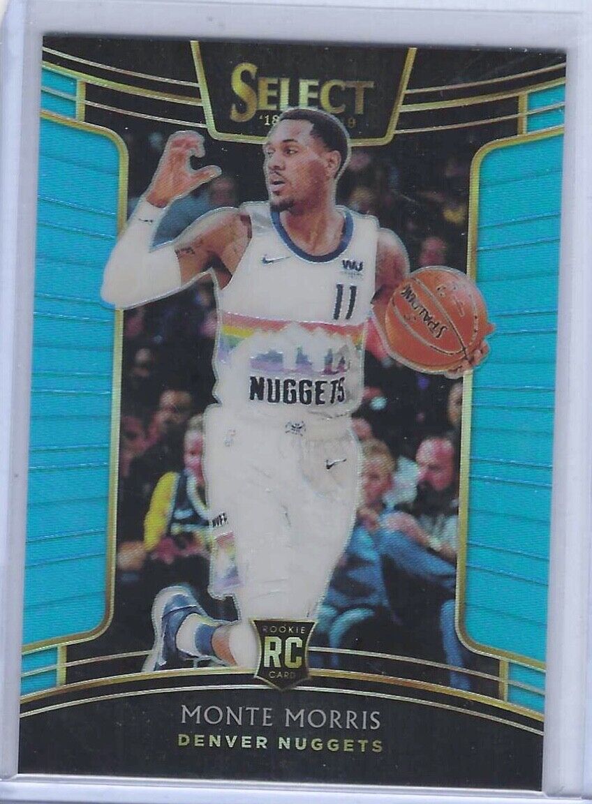 MONTE MORRIS 2018-19 PANINI SELECT CONCOURSE LEVEL LIGHT BLUE PRIZM RC #d /299