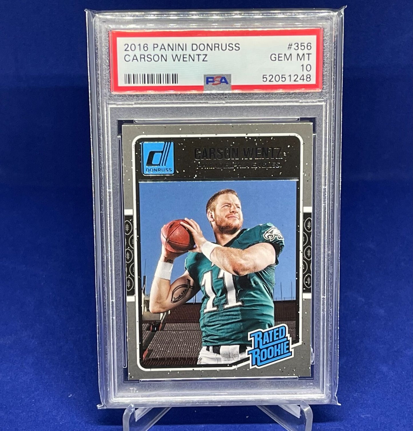 CARSON WENTZ 2016 PANINI DONRUSS RATED ROOKIE RC #356 PSA 10