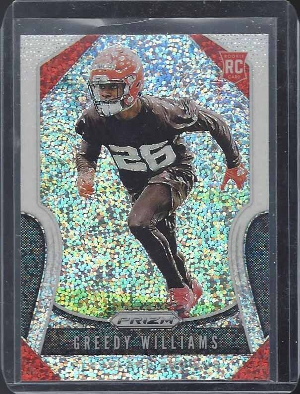 GREEDY WILLIAMS 2019 PANINI PRIZM WHITE SPARKLE ROOKIE PRIZMS SSP RC #315