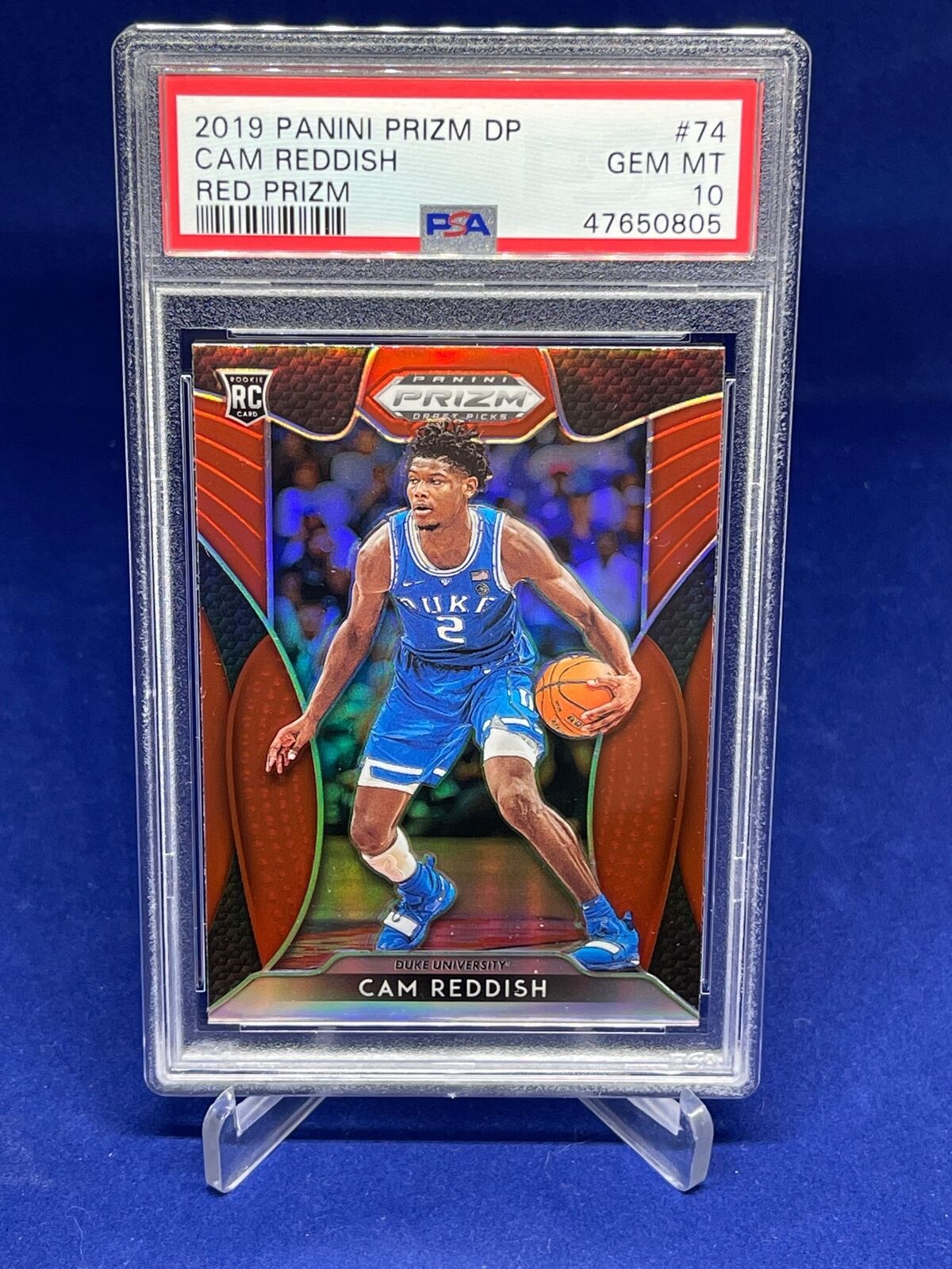 CAM REDDISH 2019-20 PANINI PRIZM DRAFT PICKS RED PRIZMS RC #74 PSA 10 GEM MINT