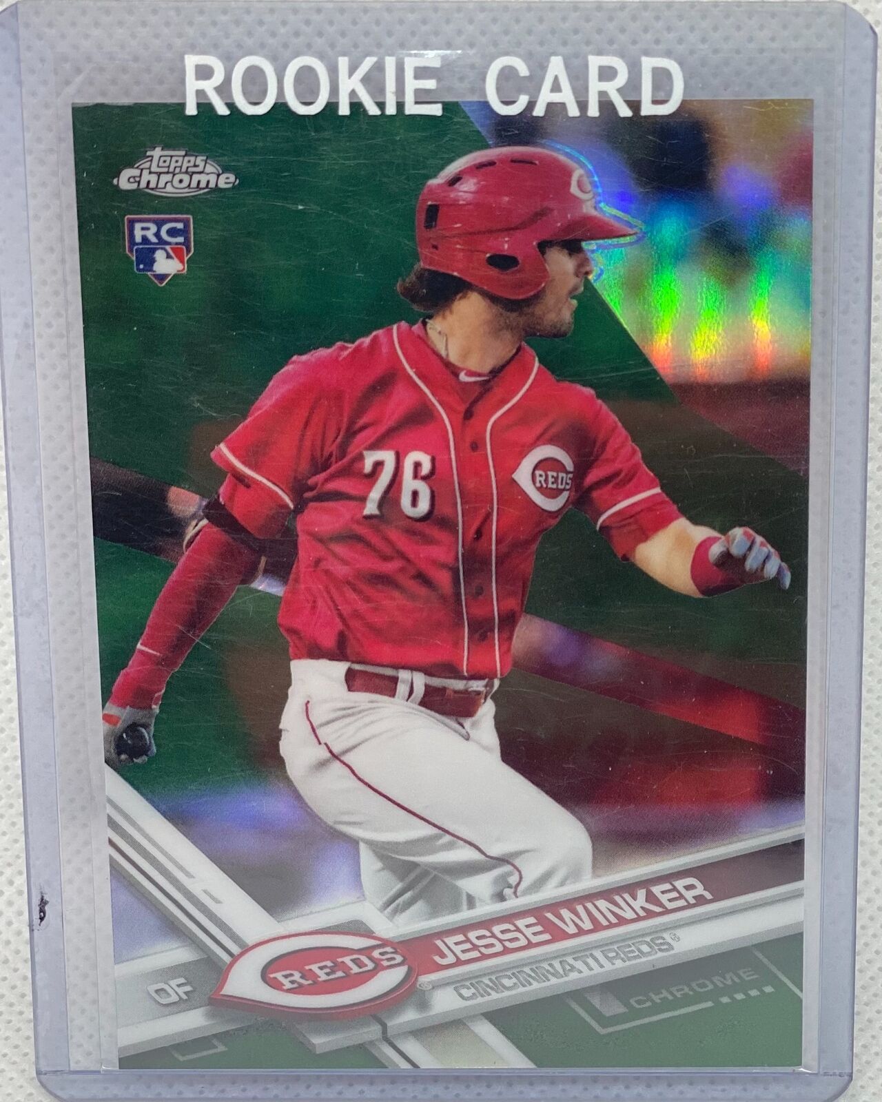 JESSIE WINKER 2017 TOPPS CHROME GREEN REFRACTOR RC #D 28/99
