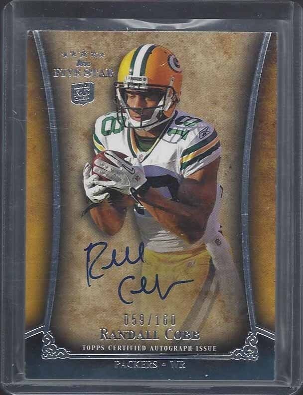 RANDALL COBB 2011 TOPPS FIVE STAR PACKERS ROOKIE ON CARD AUTO RC #D 59/160