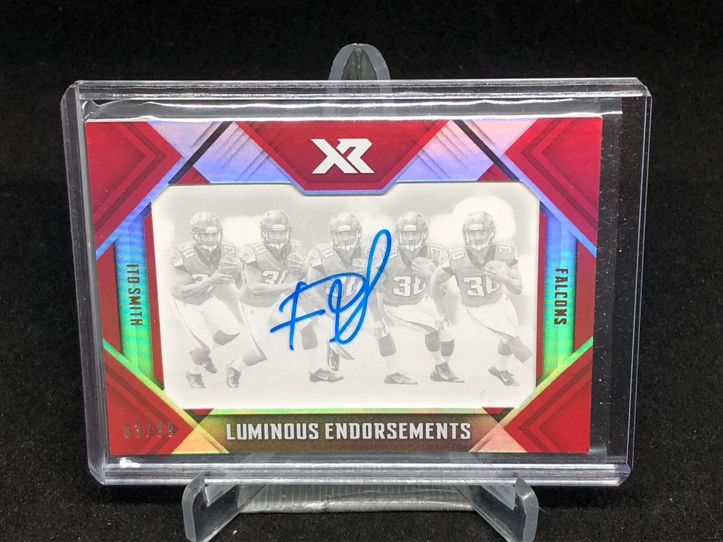 ITO SMITH 2018 PANINI XR LUMINOUS RED ON CARD AUTO RC #D 83/99