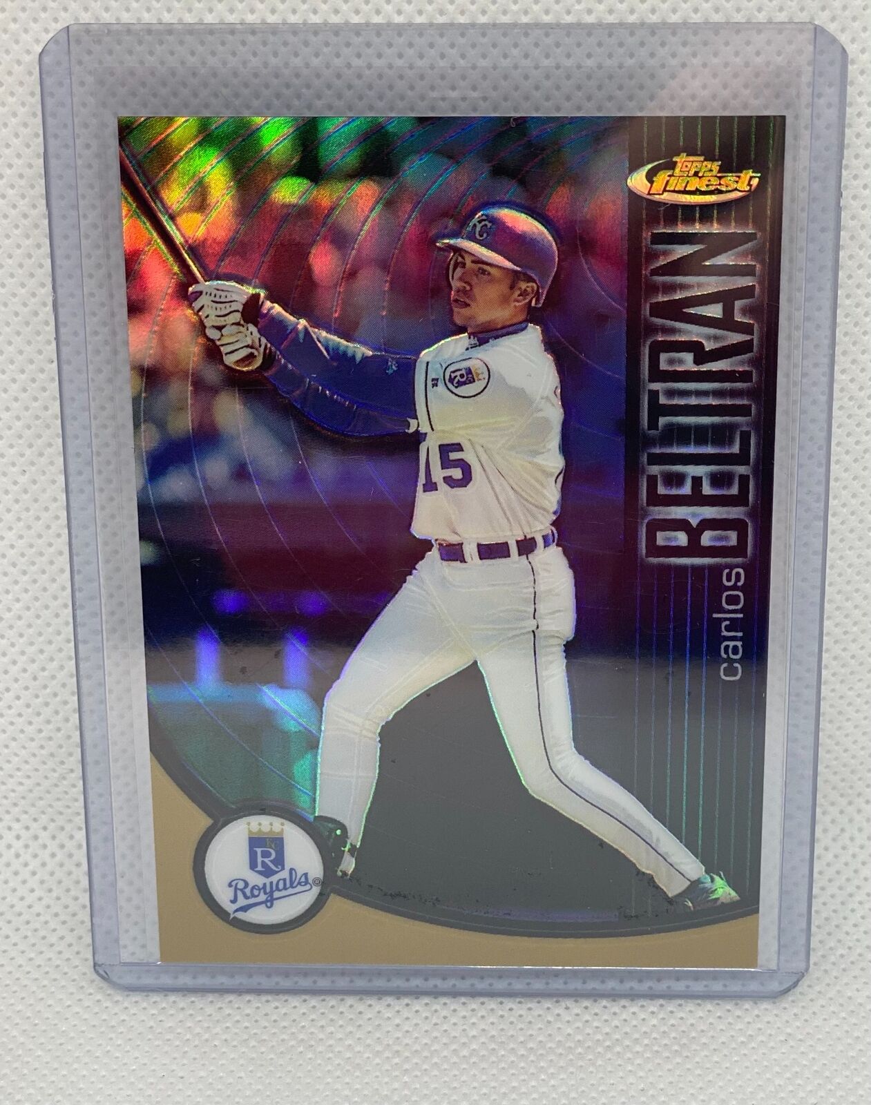 CARLOS BELTRAN 2001 TOPPS FINEST REFRACTOR #D 399/499