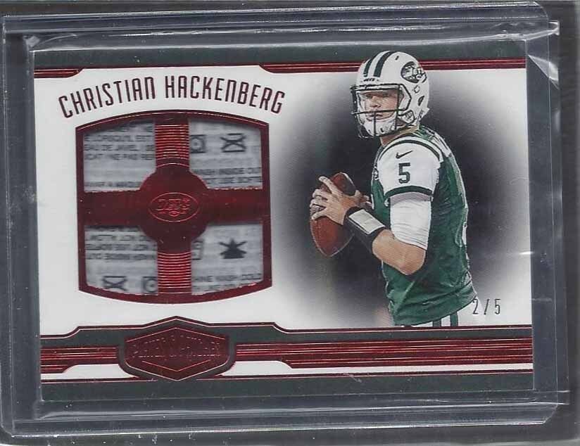 CHRISTIAN HACKENBERG 2016 PLATES & PATCHES RED QUAD LAUNDRY TAG PATCH RC #D 2/5