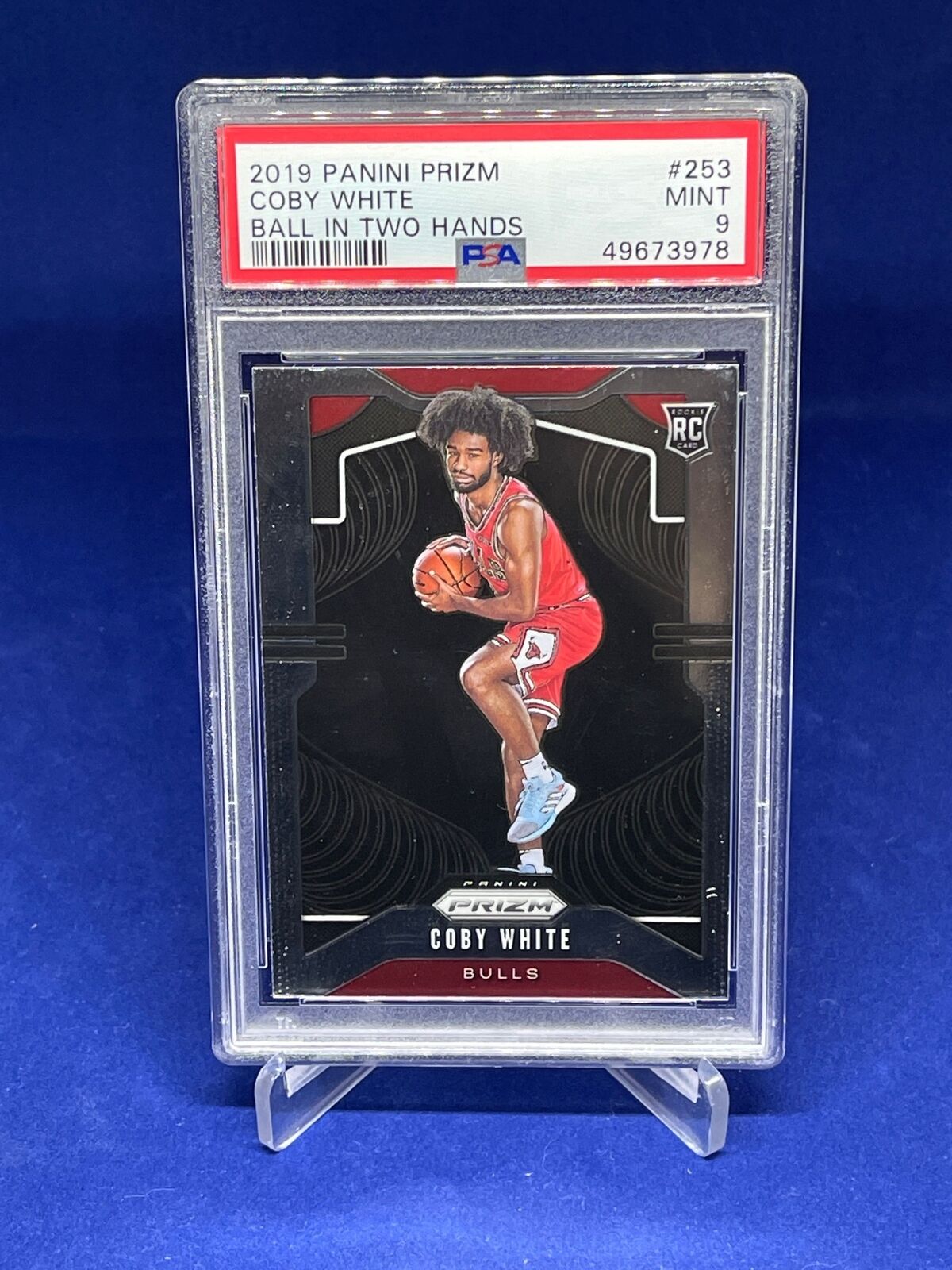 COBY WHITE 2019-20 PANINI PRIZM SP VARIATION SHORT PRINT ROOKIE RC #253 PSA 9