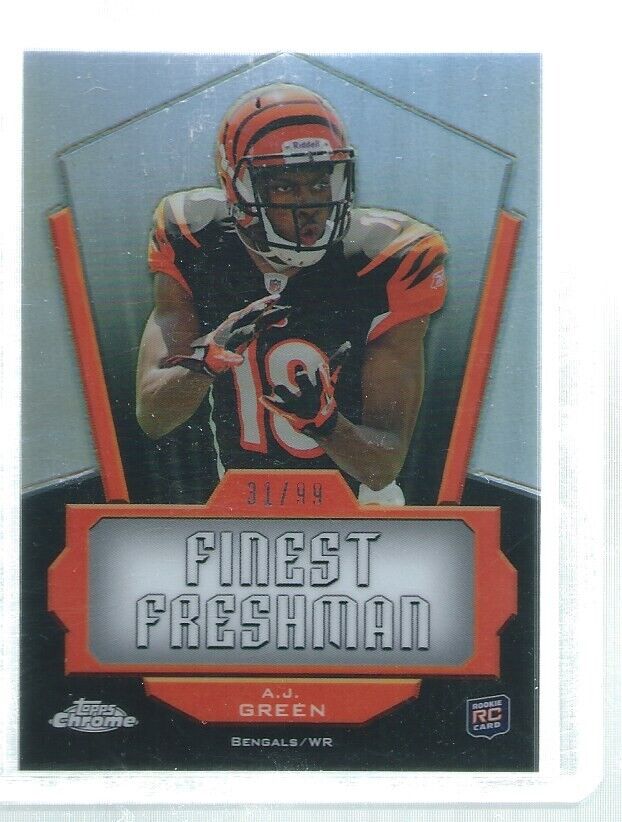 AJ GREEN 2011 TOPPS CHROME FINEST FRESHMAN REFRACTOR ROOKIE RC #D 31/99