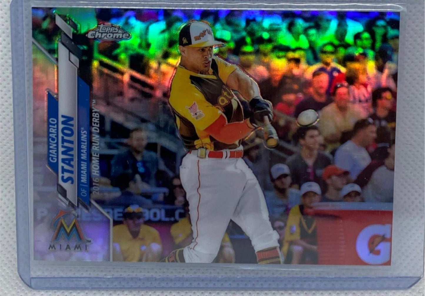 GIANCARLO STANTON 2020 TOPPS CHROME UPDATE HOME RUN DERBY REFRACTOR #D 040/250