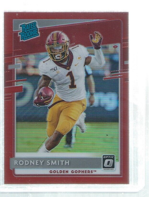 RODNEY SMITH 2020 CHRONICLES DRAFT PICKS OPTIC RATED ROOKIE RED PRIZM RC #15