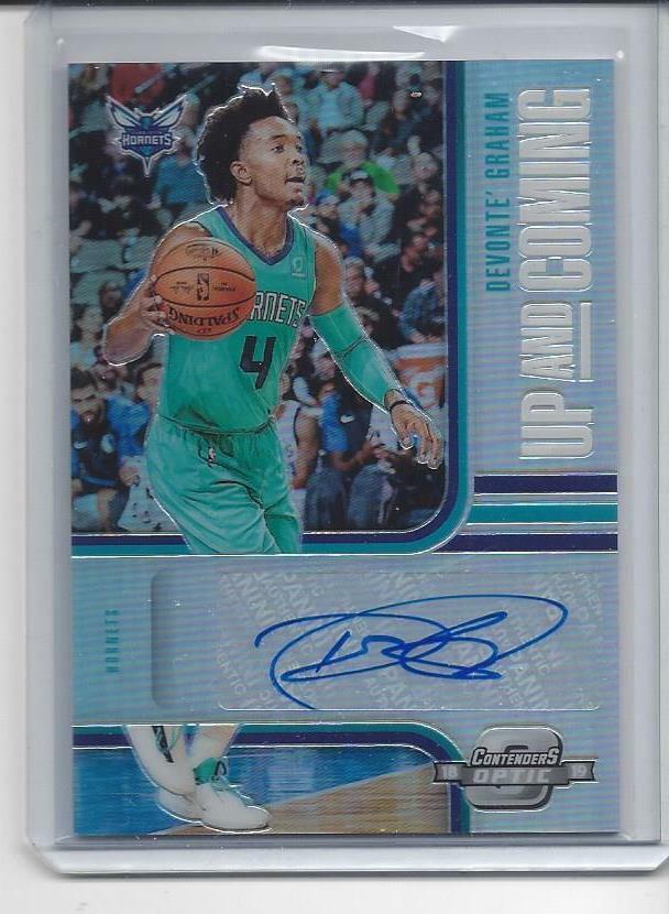 DEVONTE GRAHAM 2018-19 CONTENDERS OPTIC UP AND COMING HOLO AUTO RC #D 53/99
