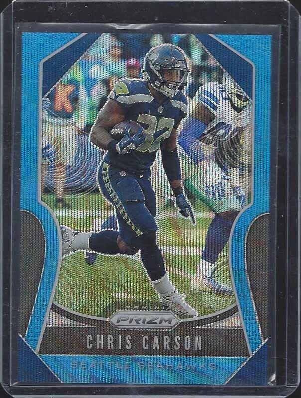 CHRIS CARSON 2019 PANINI PRIZM BLUE WAVE PRIZMS #D 125/199