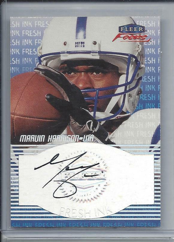 MARVIN HARRISON 1999 FLEER FOCUS FRESH INK COLTS AUTO