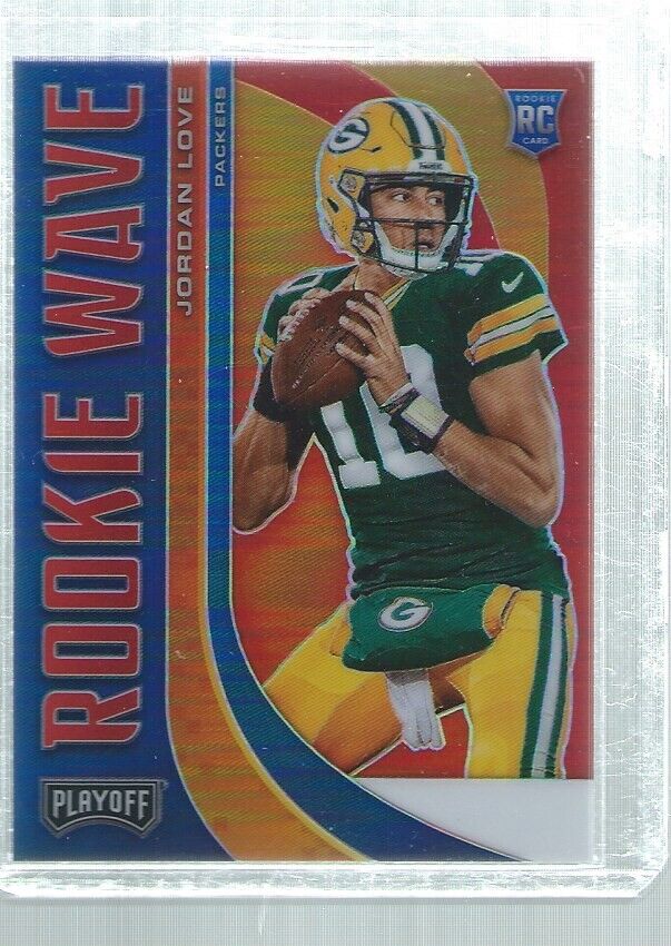 JORDAN LOVE 2020 PLAYOFF ROOKIE WAVE PRIZM RED RC