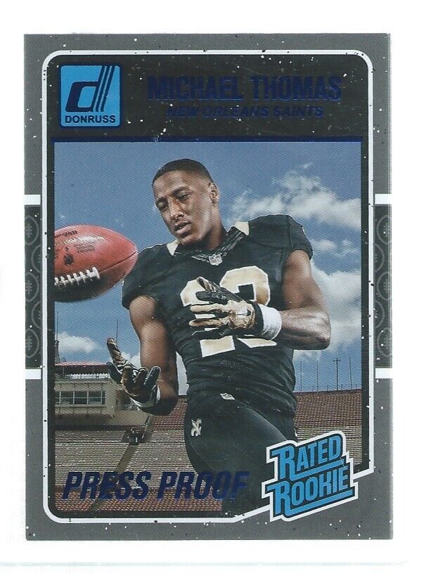 MICHAEL THOMAS 2016 DONRUSS PRESS PROOF RATED ROOKIE BLUE RC #386