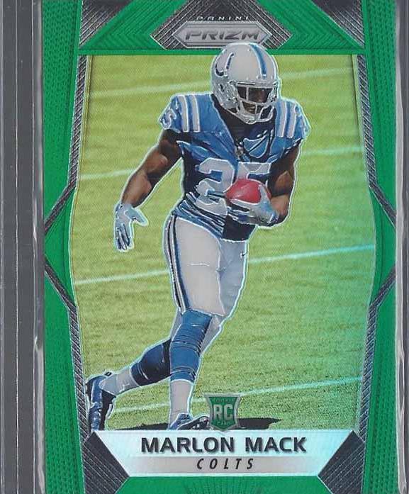 MARLON MACK 2017 PANINI PRIZM GREEN ROOKIE PRIZMS RC #287