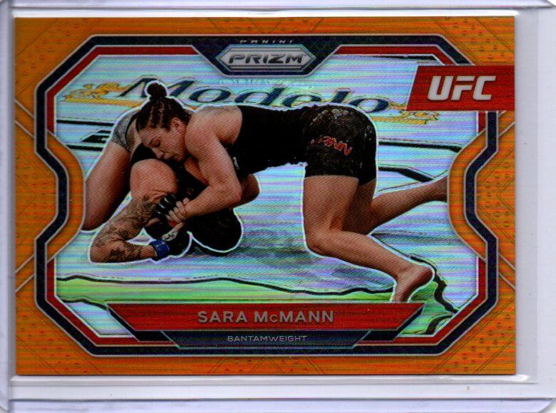 SARA MCMANN 2021 PANINI PRIZM UFC ORANGE PRIZM #D 37/99