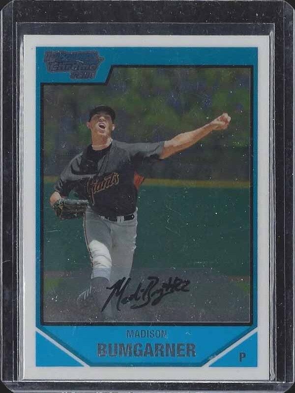 MADISON BUMGARNER 2007 BOWMAN CHROME DRAFT PROSPECTS 1ST CARD GIANTS PROSPECT 61