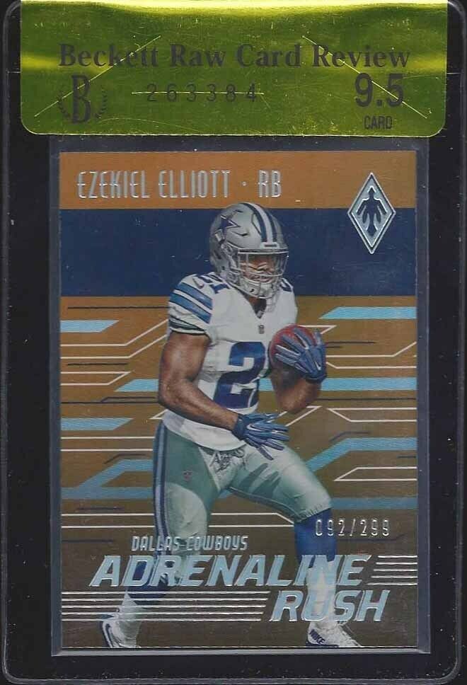 EZEKIEL ELLIOTT 2016 PANINI PHOENIX ADRENALINE RUSH ORANGE /299 BGS 9.5 GEM MINT
