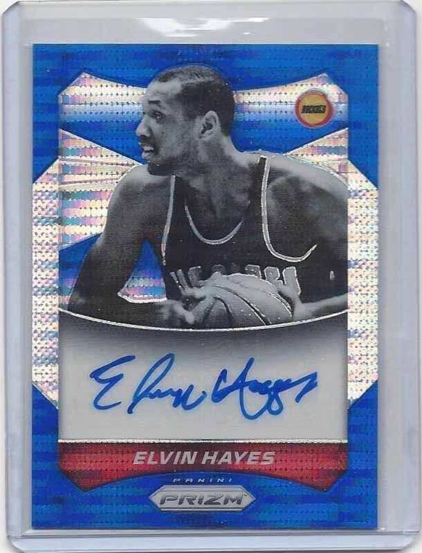 ELVIN HAYES 2014-15 PANINI PRIZM BLUE PULSAR REFRACTOR ROCKETS AUTO #D 173/249