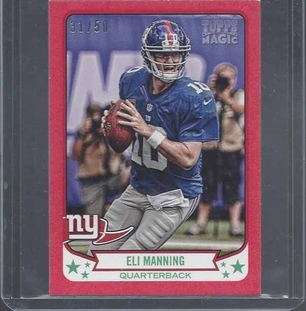 ELI MANNING 2013 TOPPS MAGIC RED MINI PINGSKIN #D 31/50