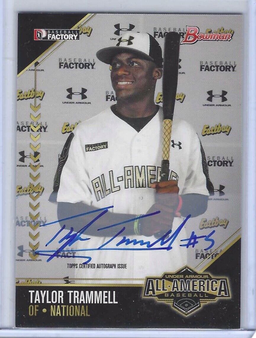 TAYLOR TRAMMELL 2015 BOWMAN UNDER ARMOUR ON CARD PROSPECT AUTO #d /199