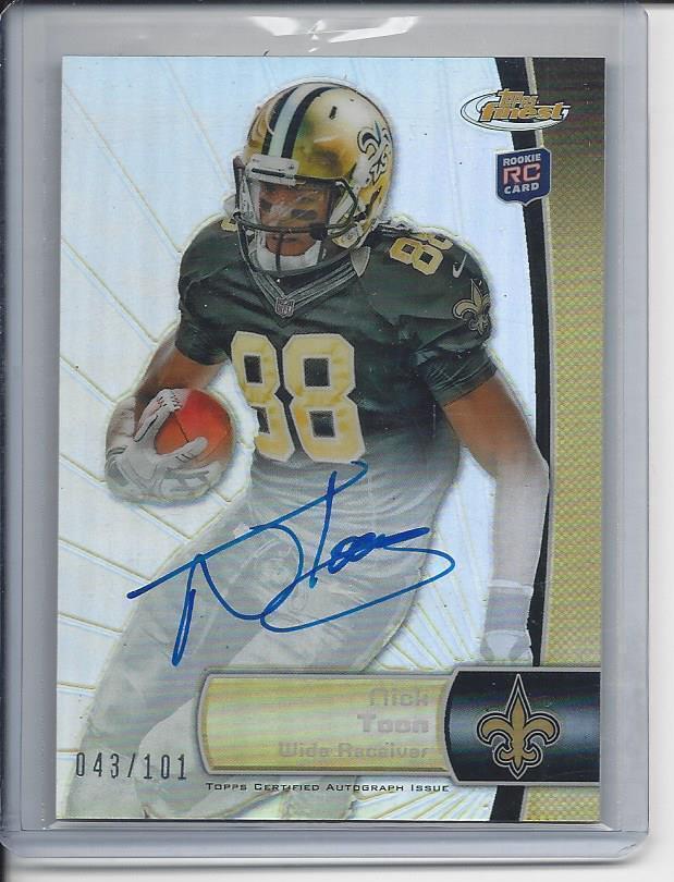 NICK TOON 2012 FINEST REFRACTOR CASE HIT ON CARD ROOKIE AUTO RC #D 43/101
